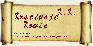 Krstivoje Ković vizit kartica